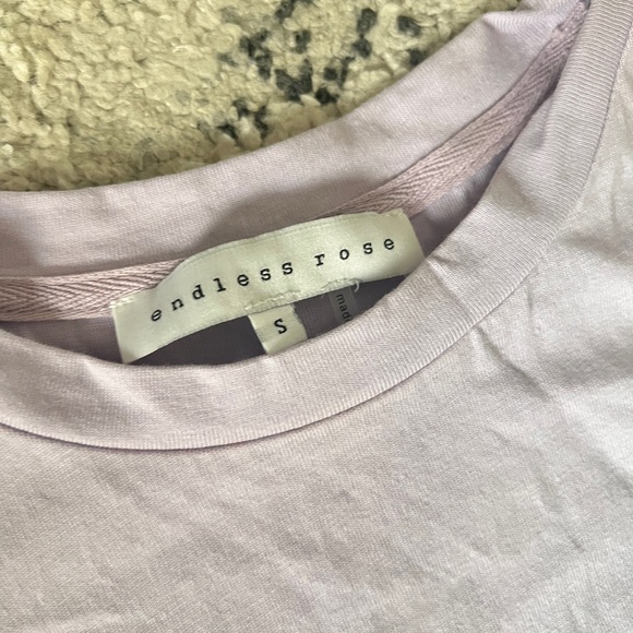 Endless Rose Lilac Ruched Short Sleeve Top - Picture 2 of 2